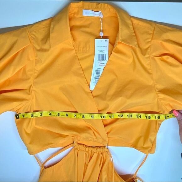 NWT | Jonathan Sinkhai | Aulora Cutout Poplin Mini Dress | Zinnia | Medium - Picture 7 of 16